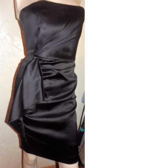 White House Black Market Black Strapless Dress - Picture 2 of 6